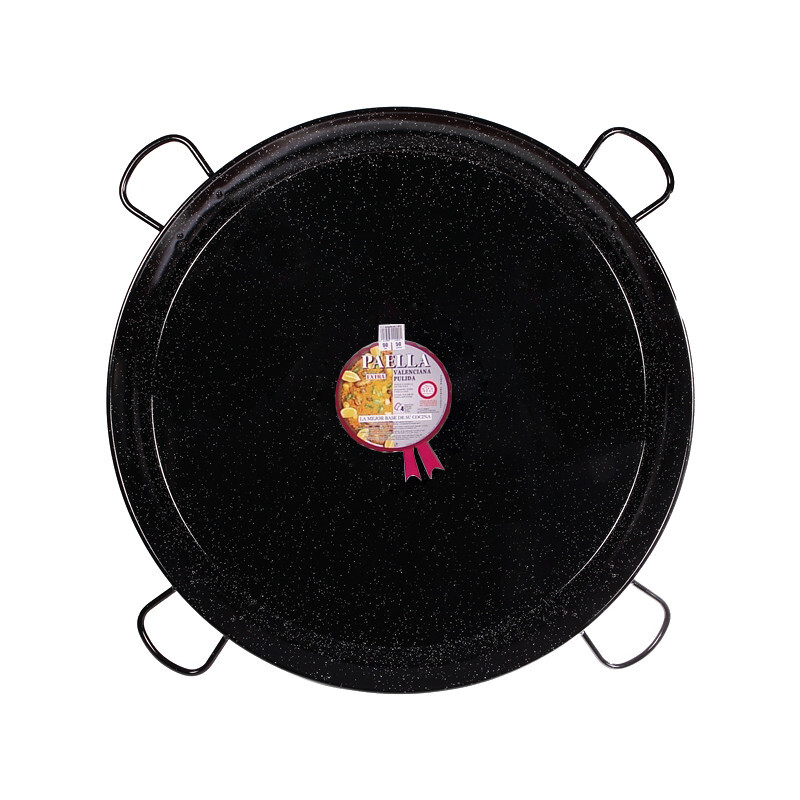 30cm – 80cm Enamelled Paella Pan + Aluminium Lid +Spoon (according to variation)
