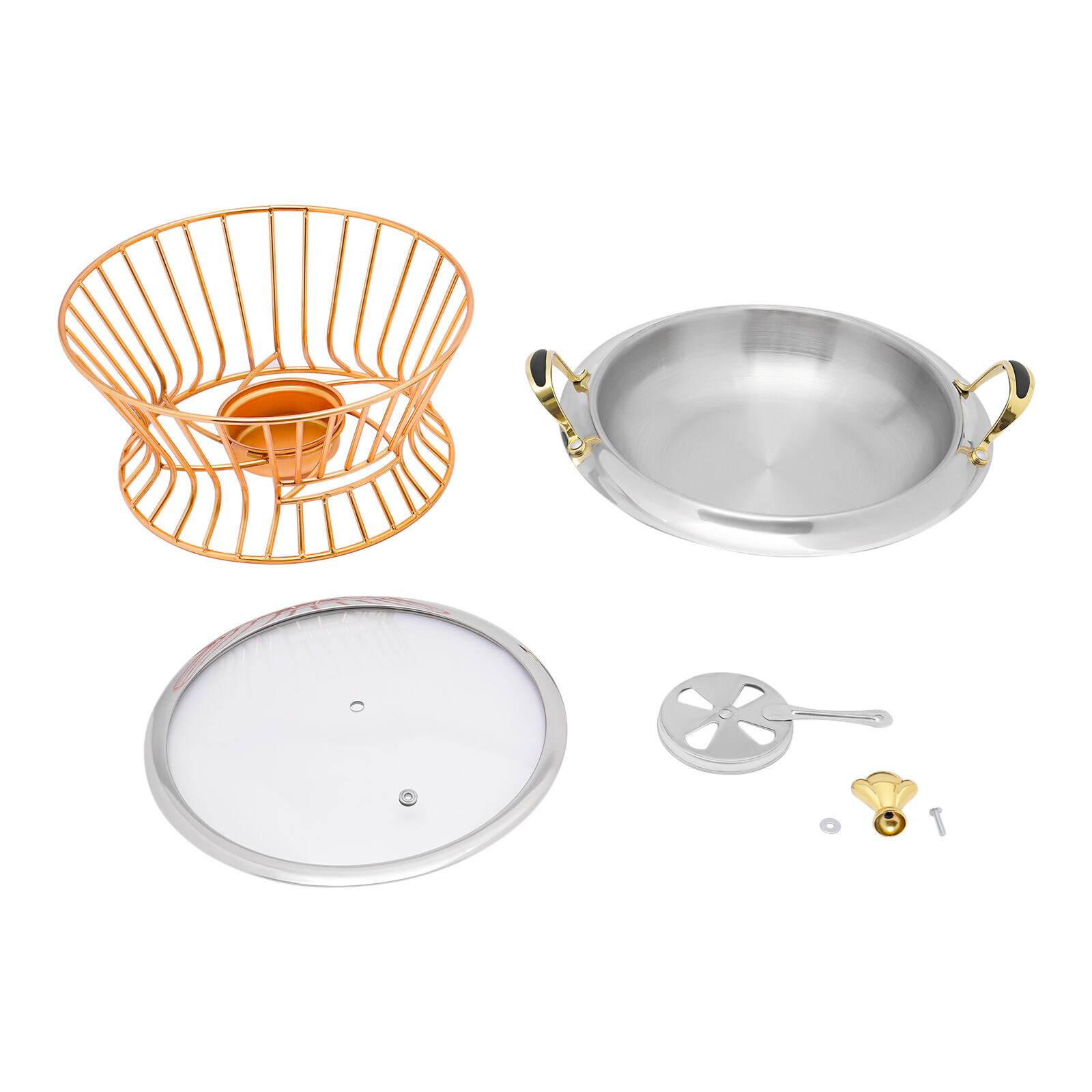 2L Stainless Steel Chafing Dish Buffet Catering Chafers & Warmers W/ Fuel Holder