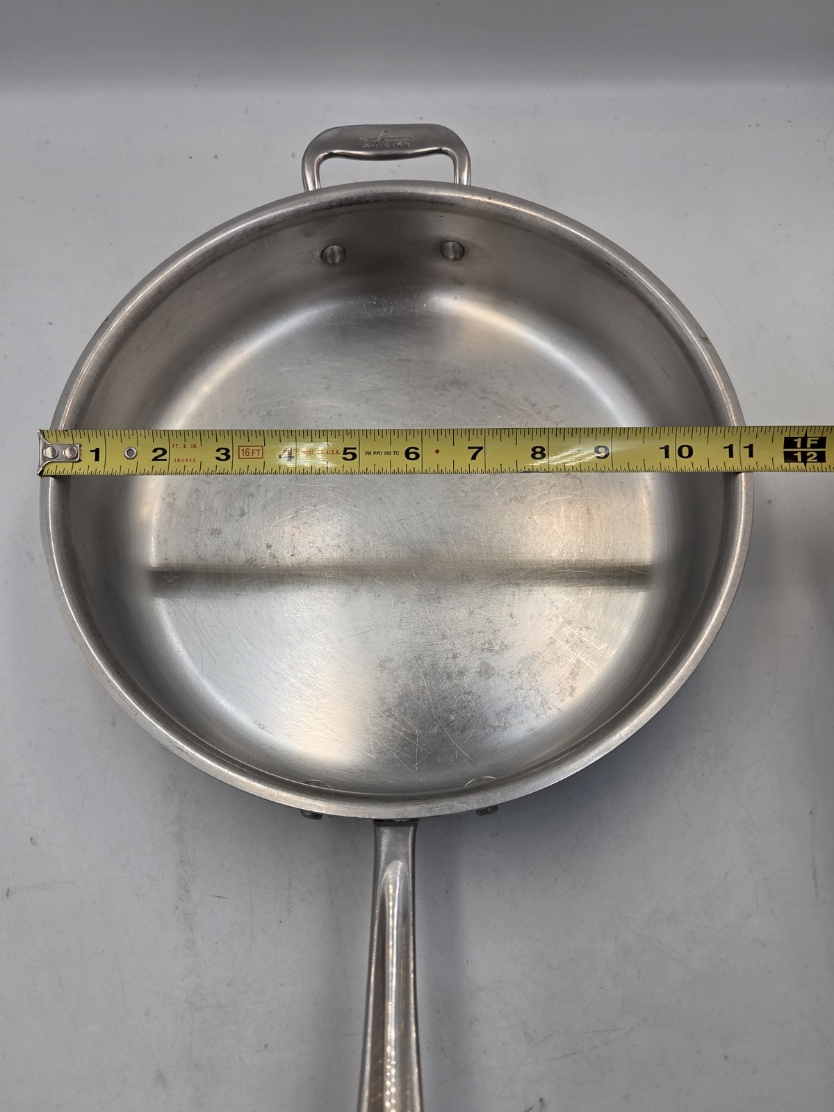 Lot Of 2 ALL CLAD Stainless Steel Saute Fry Pans 8″ and 11″ Very Nice U.S.A