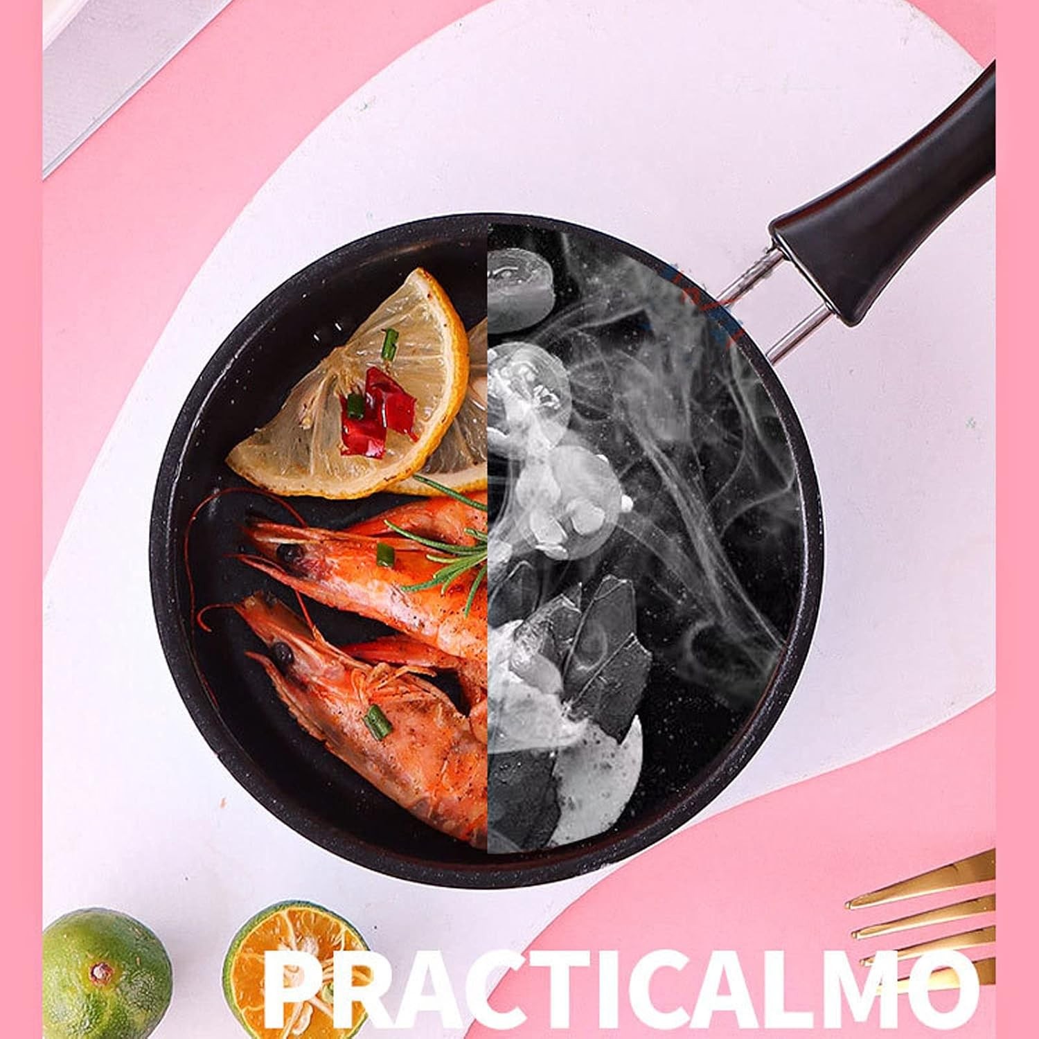 4.7 Inch Mini Frying Pan with Long Handle, Small Non Stick Egg Pan for