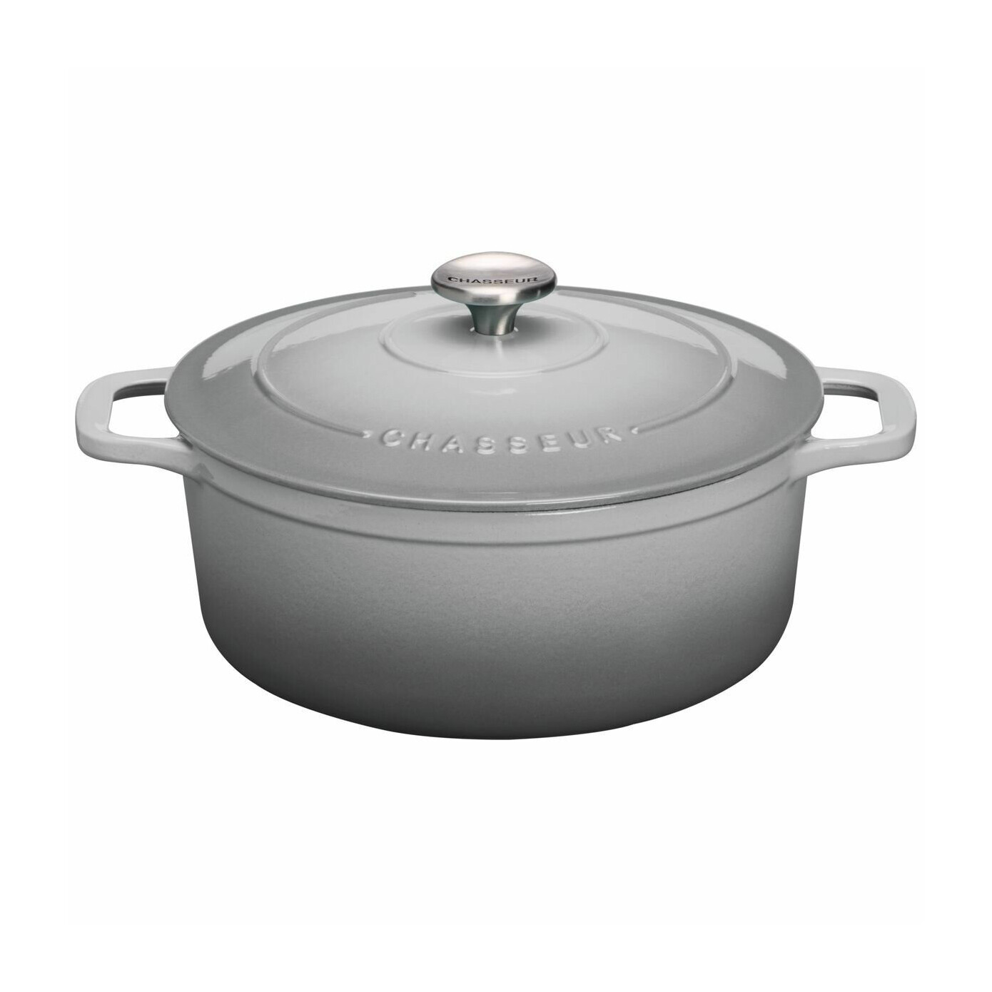 CHASSEUR Cast Iron Round French Oven 24 cm 4 L Celestial Grey! RRP $549.00!