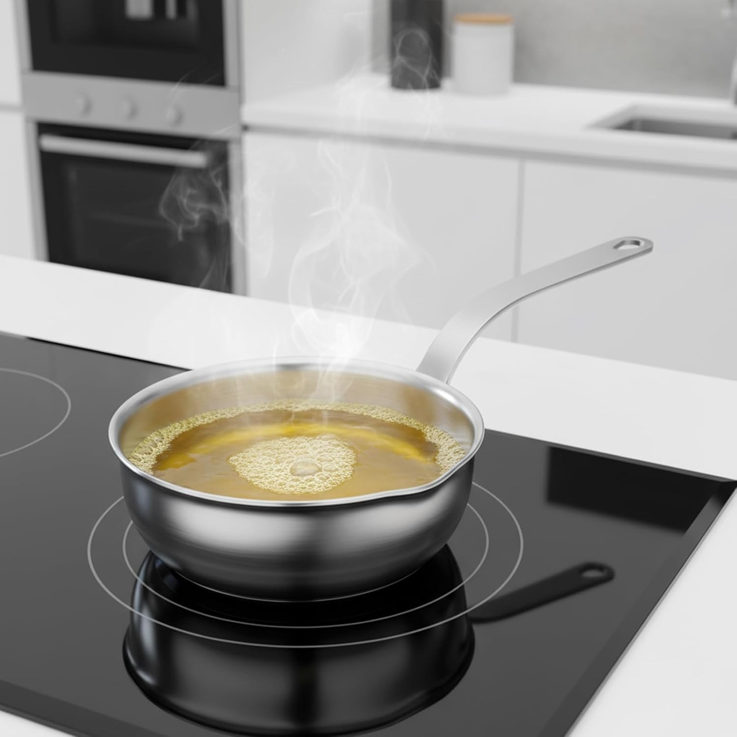18/10 Stainless Steel Butter Warmer Mini Butter Warmer Milk-Warmer Pot with Pour