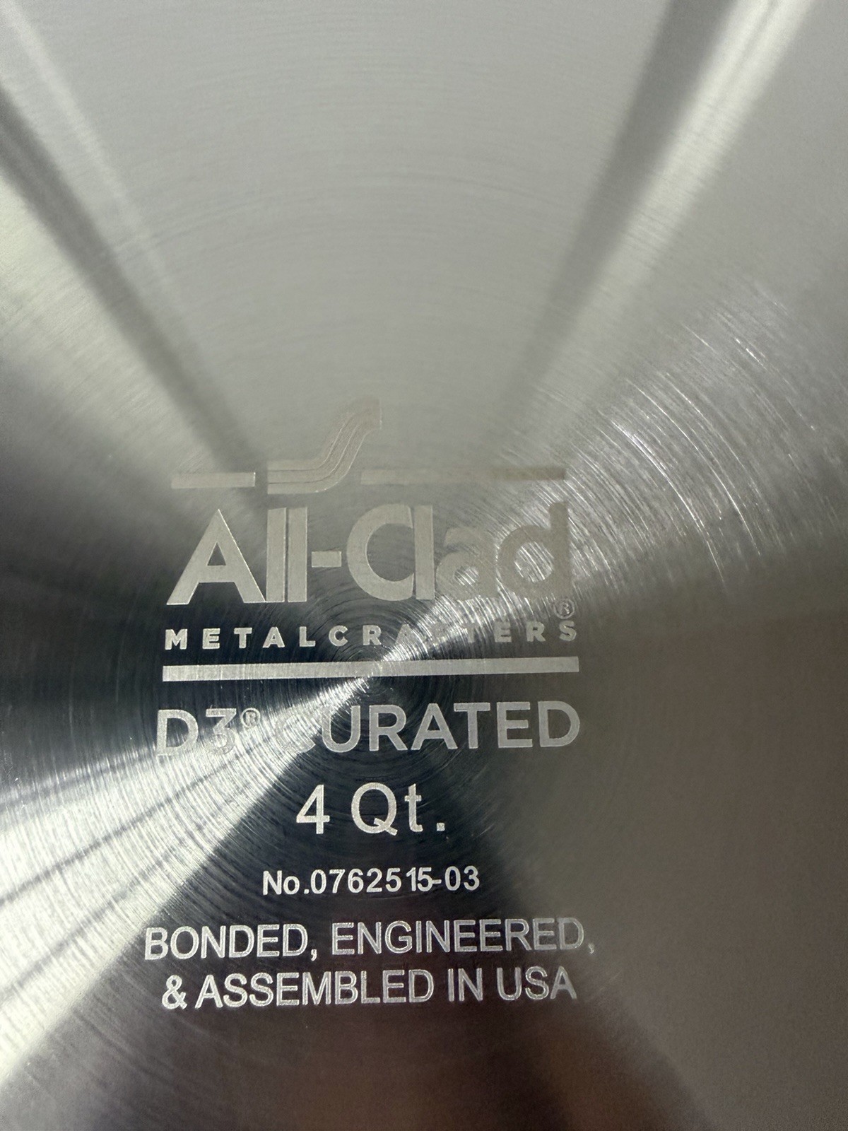 All-Clad D3 Curated 4-Qt. Stainless Steel Sauteuse Pan, New