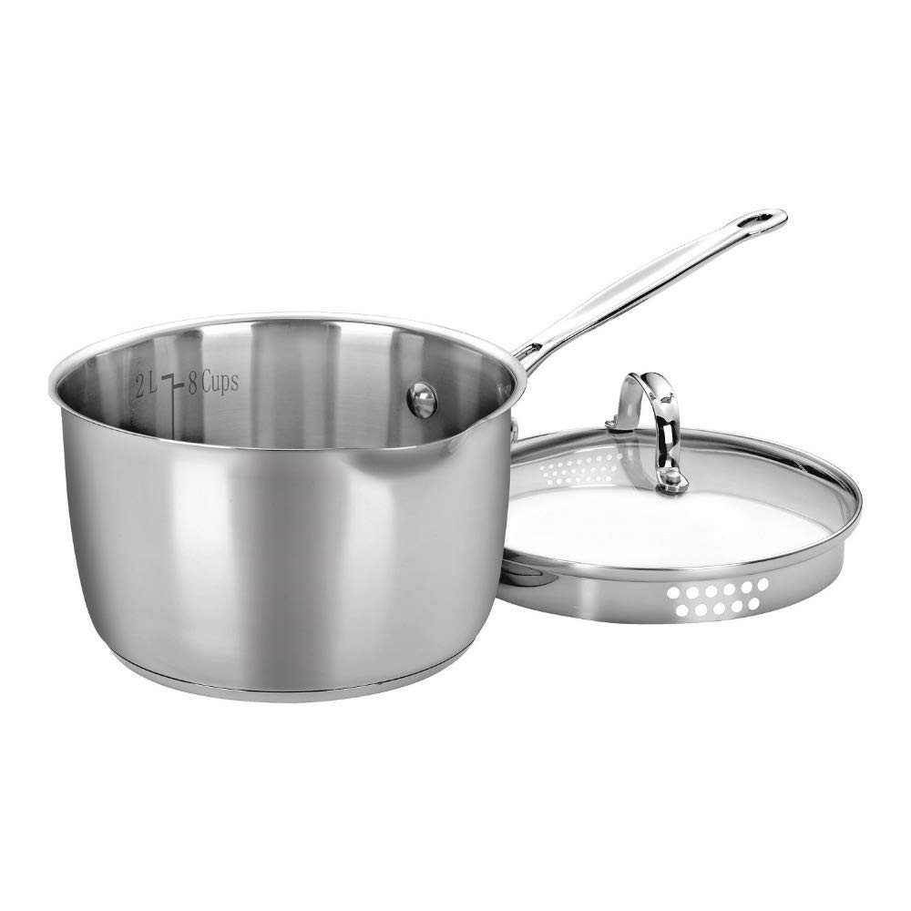 Cuisinart 719320P Chef’s Classic Stainless 3Quart Cook and Pour Saucepan with…