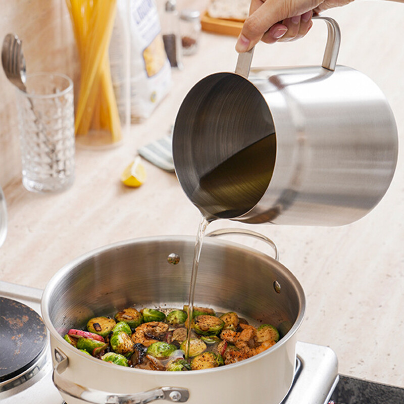 2-in-1 304 Stainless Steel Multifunctional Oil Strainer Pot Kitchen Deep Fryer