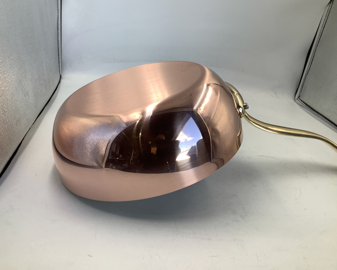 Mauviel M’Heritage 200 B 2mm Polished Copper & Stainless Steel Chef Pan, 3.7-qt