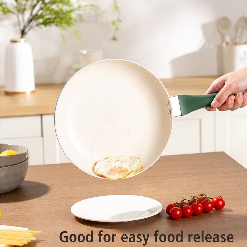 Nonstick Ceramic Cookware Set 12 Pieces Cookware Tools Easy Clean Aluminum New