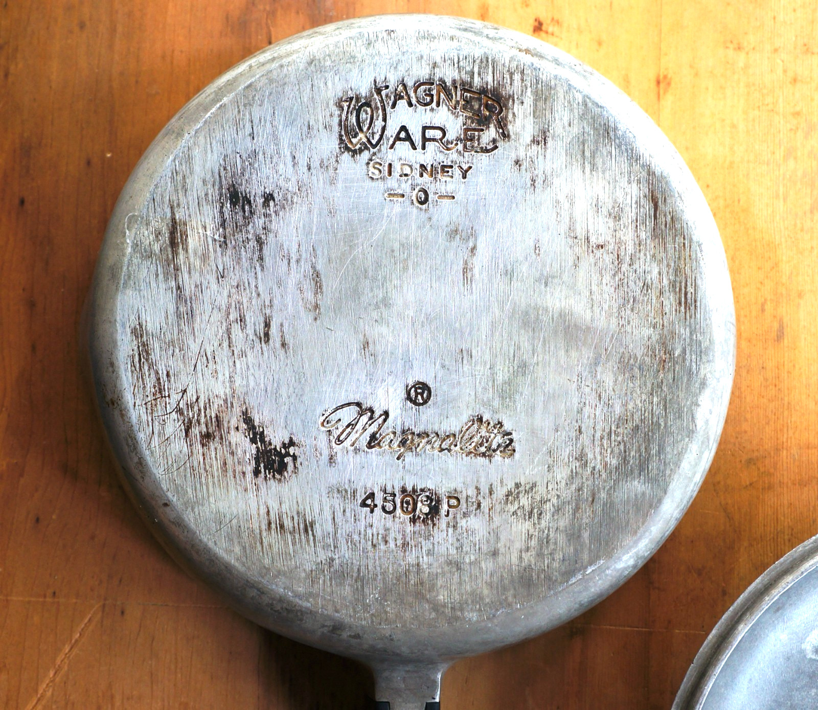 Wagner Ware Magnalite 4508P Vintage Aluminum Saute Pan with Original Lid