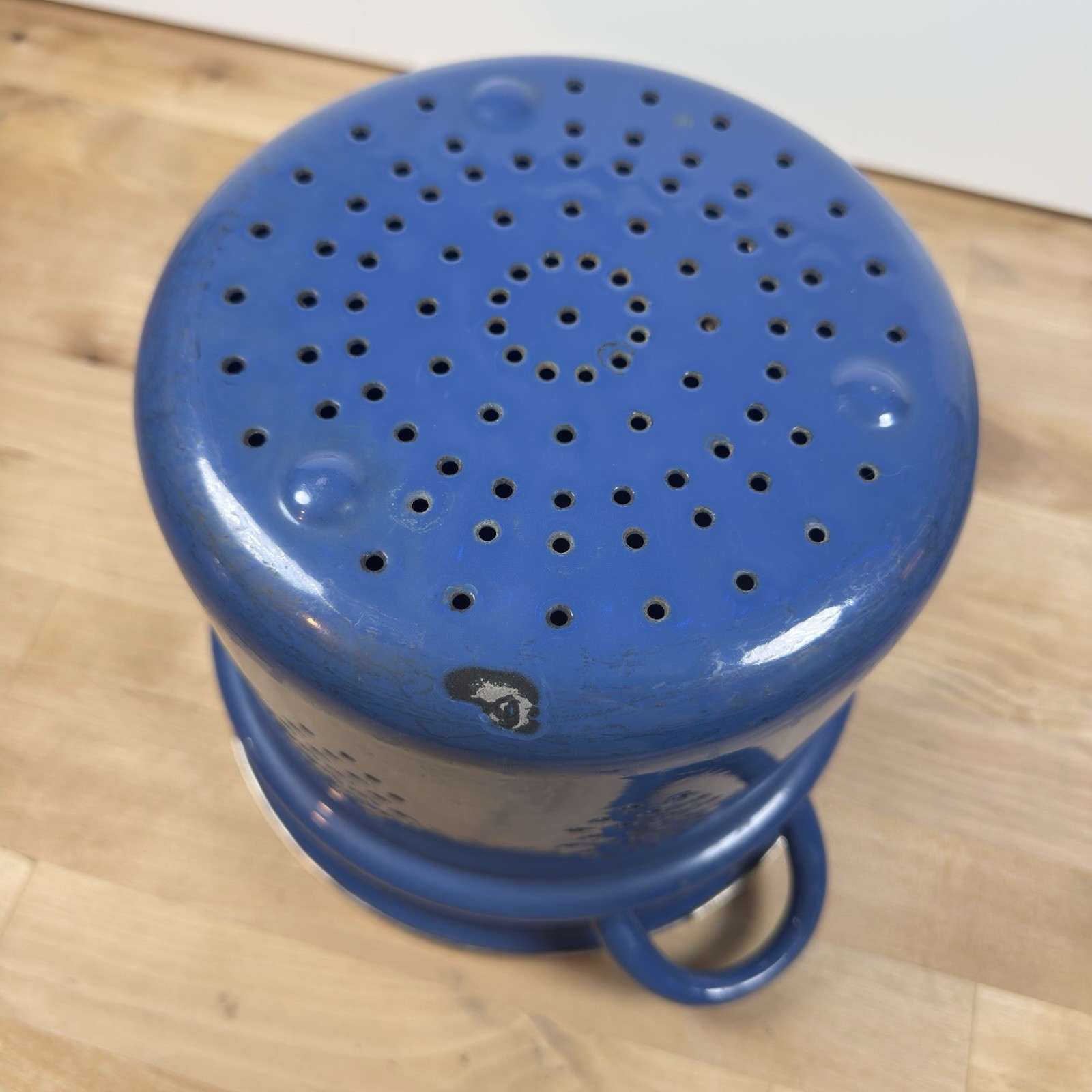 Le Creuset Enameled Steel Blue Steamer Colander Insert 7.25″ x 8.5″