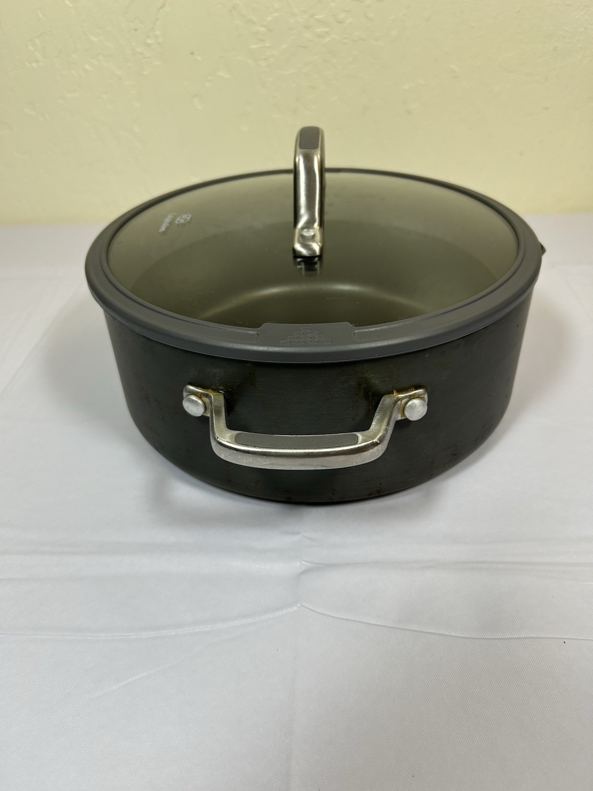 Calphalon Classic 5-Qt. Dutch Oven with Lid Cover 8785 Handles Nonstick Gray