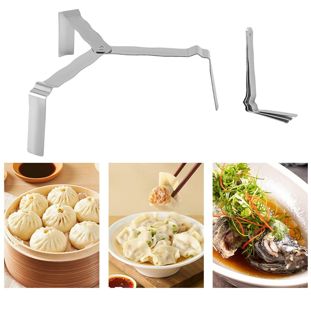 NentMent 4 Pack Small Steamer Rack Trivet Portable Folding Cooking Rack Cooli…