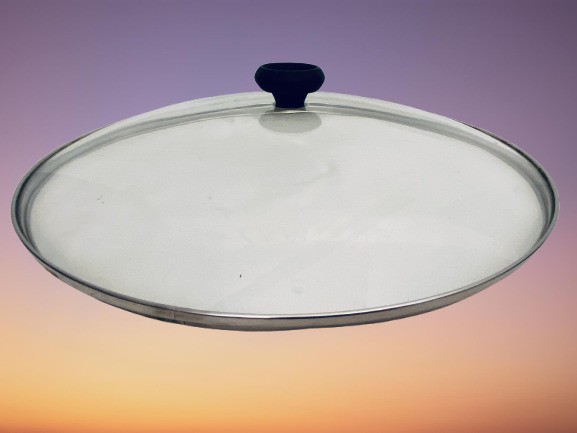Universal 13.75″ Stainless Steel Rim Nob Handle Glass Lid Cookware Replacement