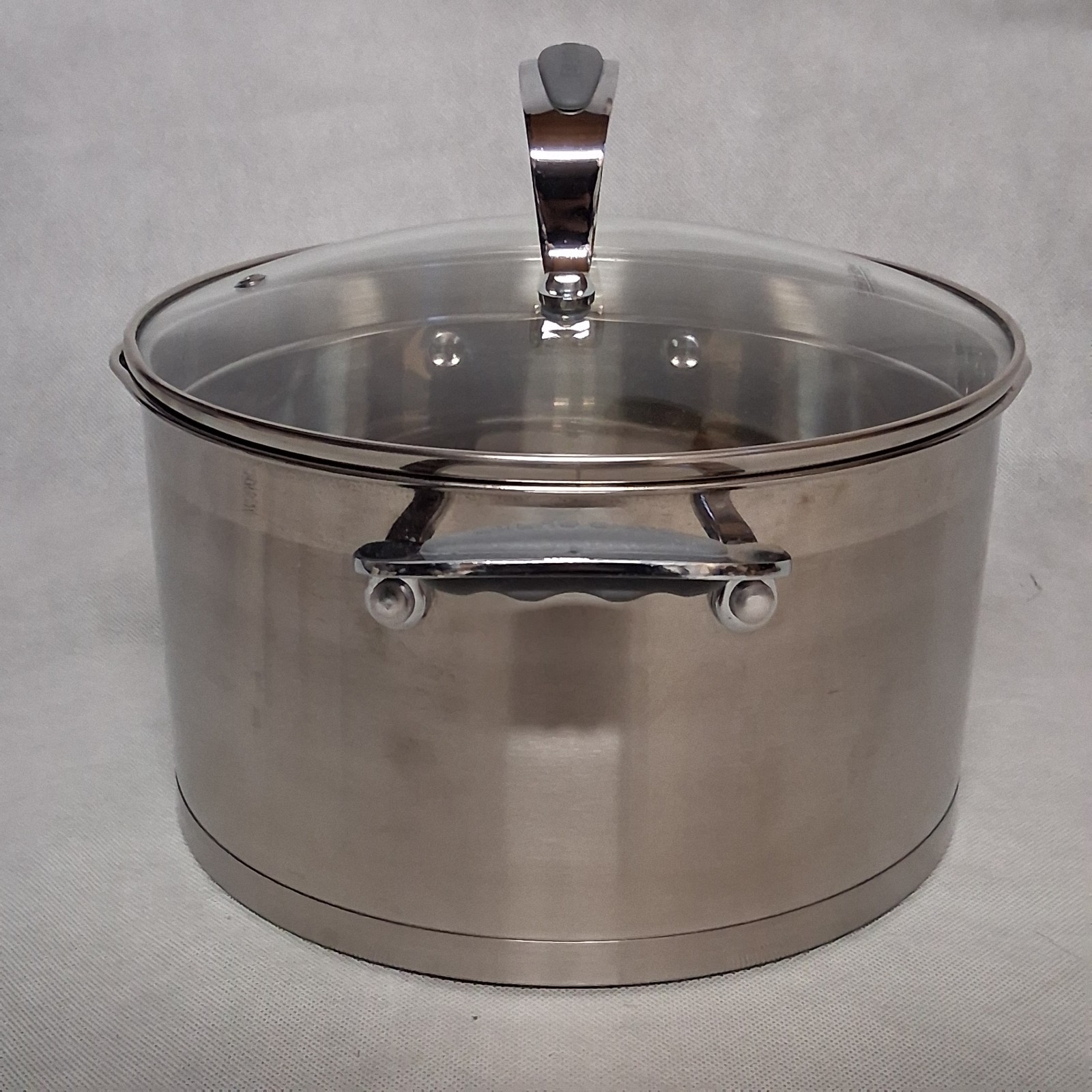 David Burke Gourmet Pro 6.3 Qt Stock Pot with Pour Spout Lid Stainless Steel