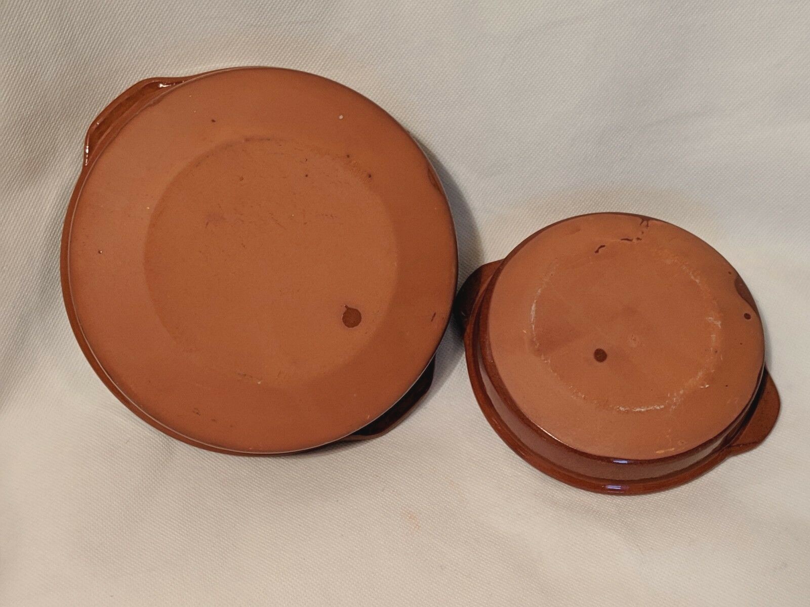 2 Stoneware Casseroles Refra Foc Single Serve Fang Breda Spain ~ Gratin