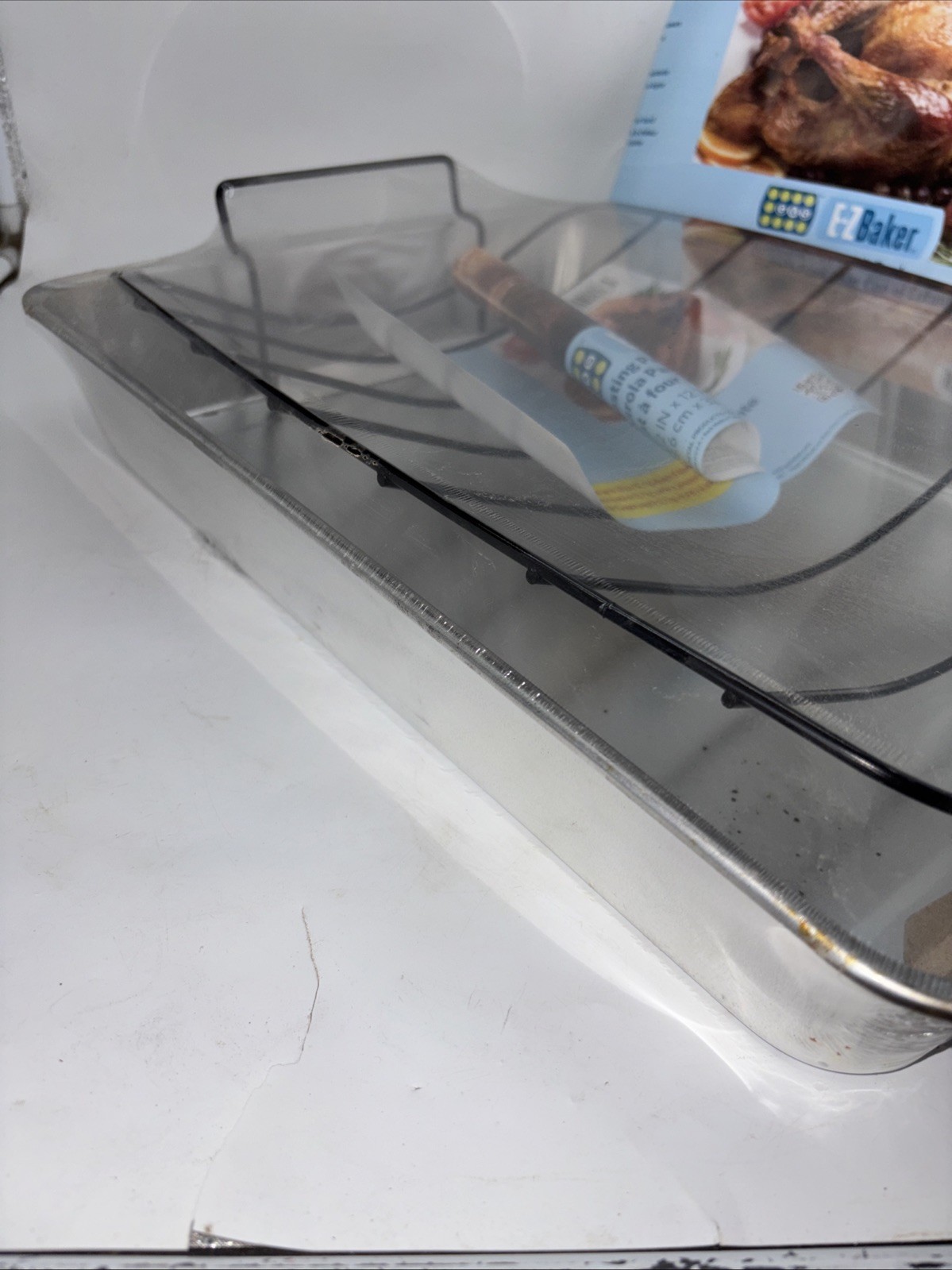 EZ Baker Large Steel bakeware Non-Stick Rack 17.2×12.7×2.7” In Packaging READ