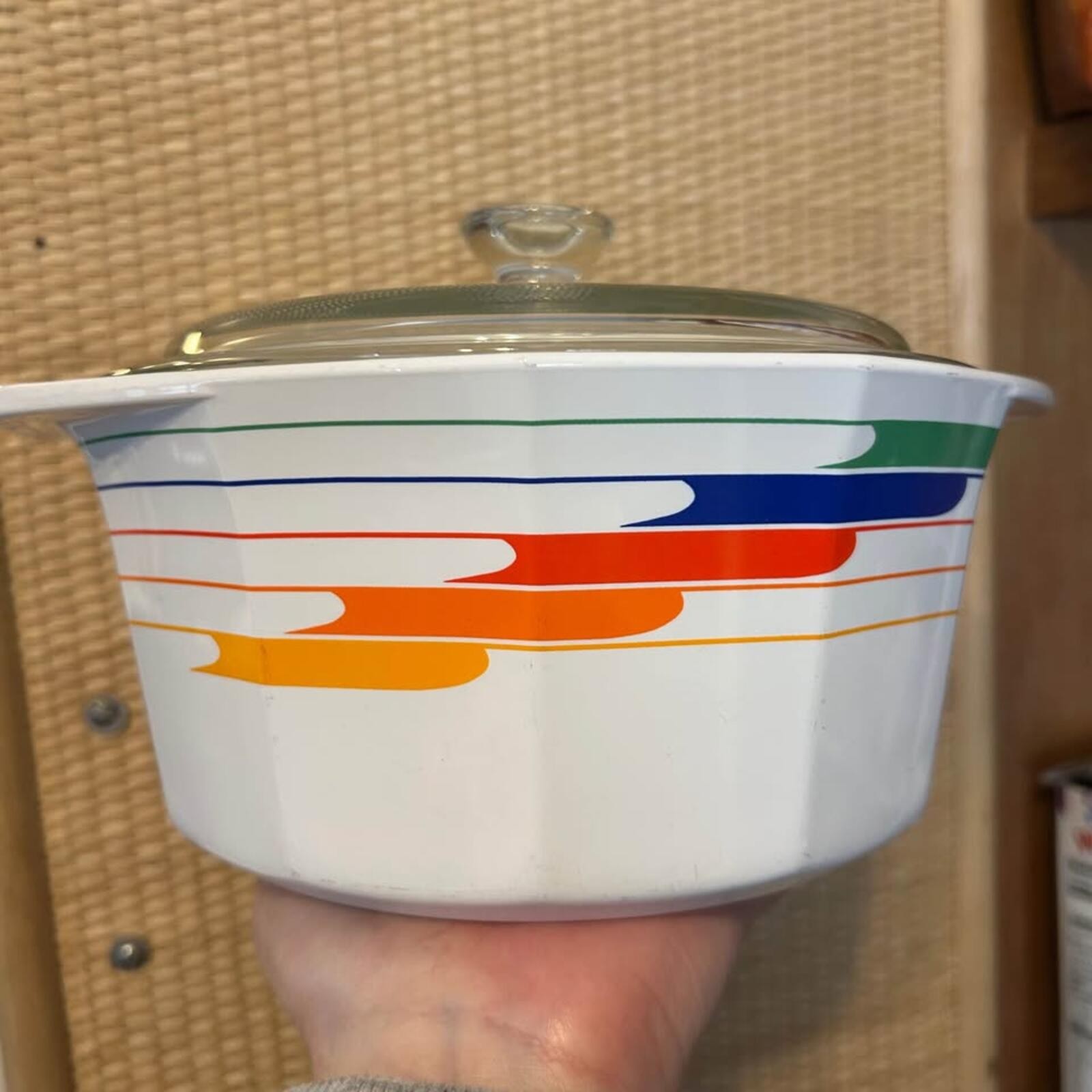 Fire and Ice Mikasa Rainbow Casserole Dish with lid Studio Nova Hi Fi VTG 70s/80