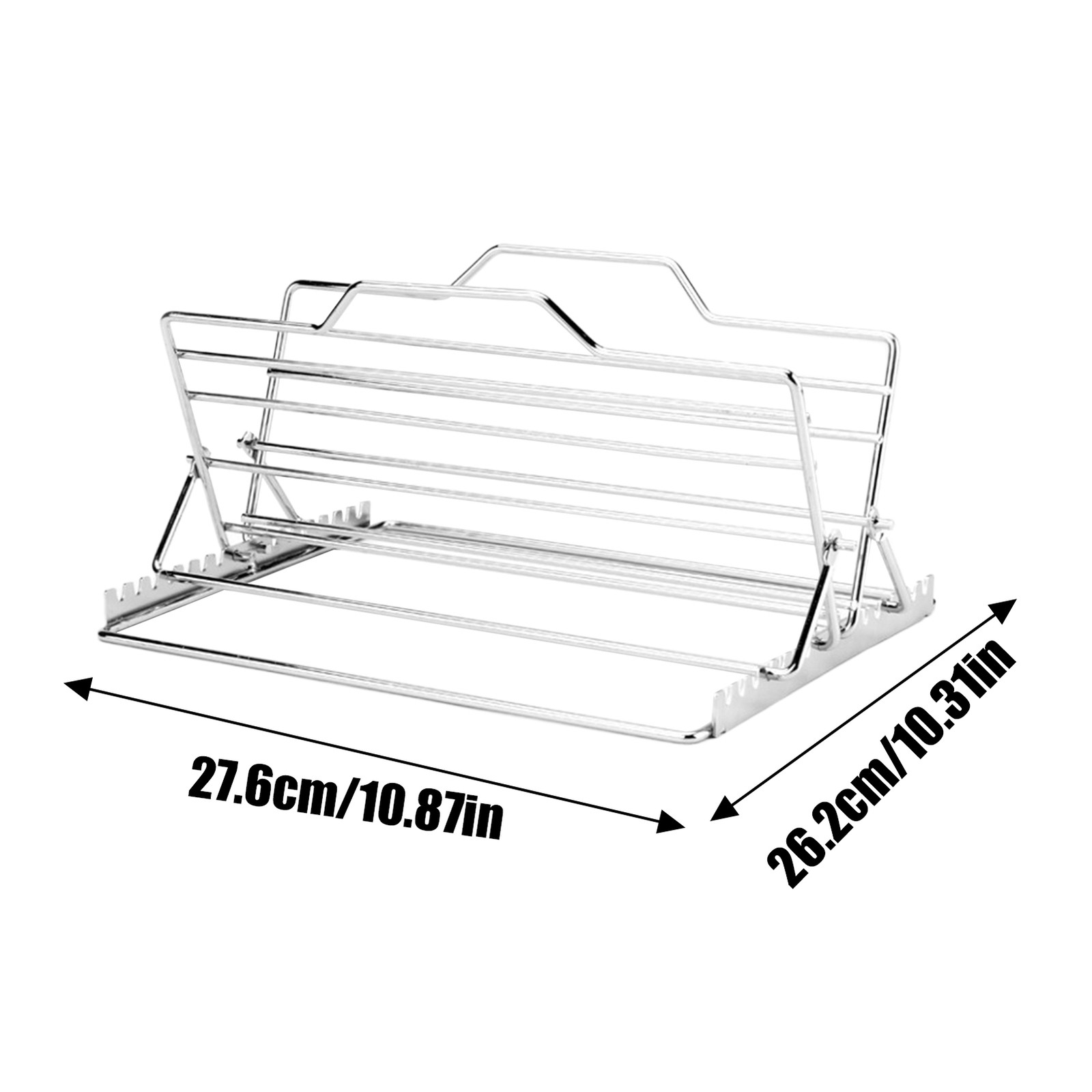 Adjustable V-Shaped Stainless Steel Roasting Rack Turkey Grill Tray