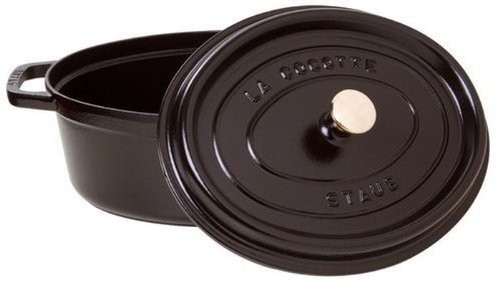 STAUB Stoub “Pico Cocot Oval Black 23cm” double-handed casting enamel hot pot IH