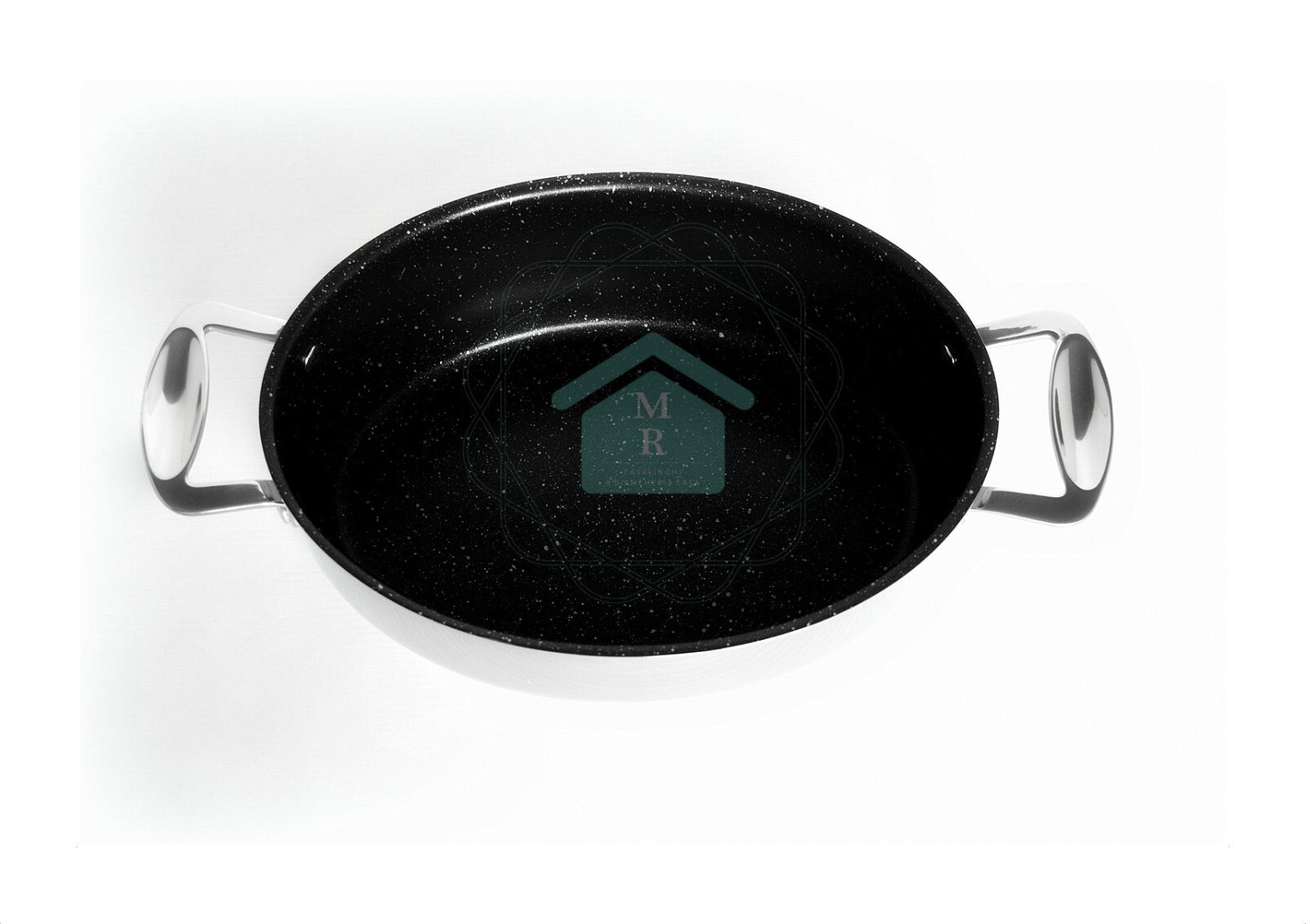Glamuor Ston Mepra 18/10 Stainless Steel Oval Casserole Nonstick Coating