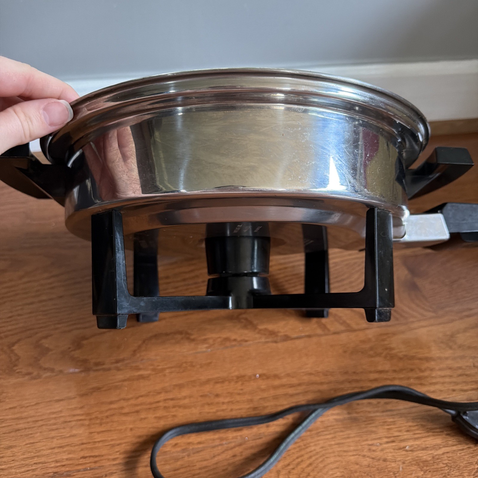 Townecraft Chef’s Ware Electric Skillet 12 Stainless Liquid Core Fry Pan w/ lid