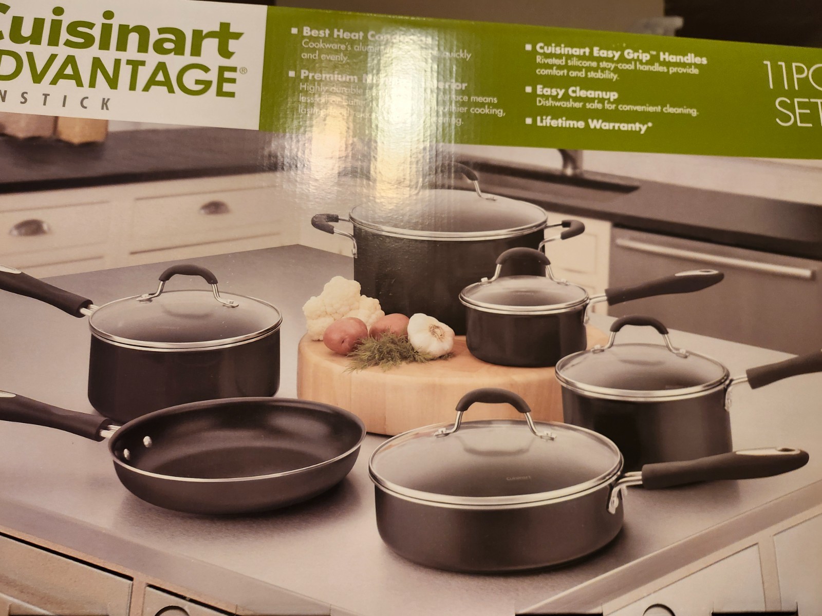 Cuisinart ADVANTAGE 11 pc Nonstick set Black Model 55-11BK FREE SHIPPING!