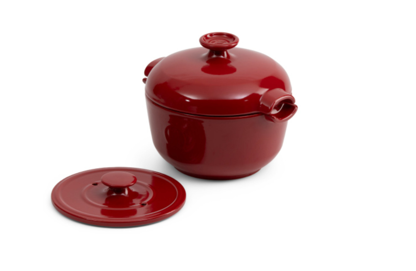Emile Henry Rice Pot 2.6 Qt Made In France Burgundy NEW