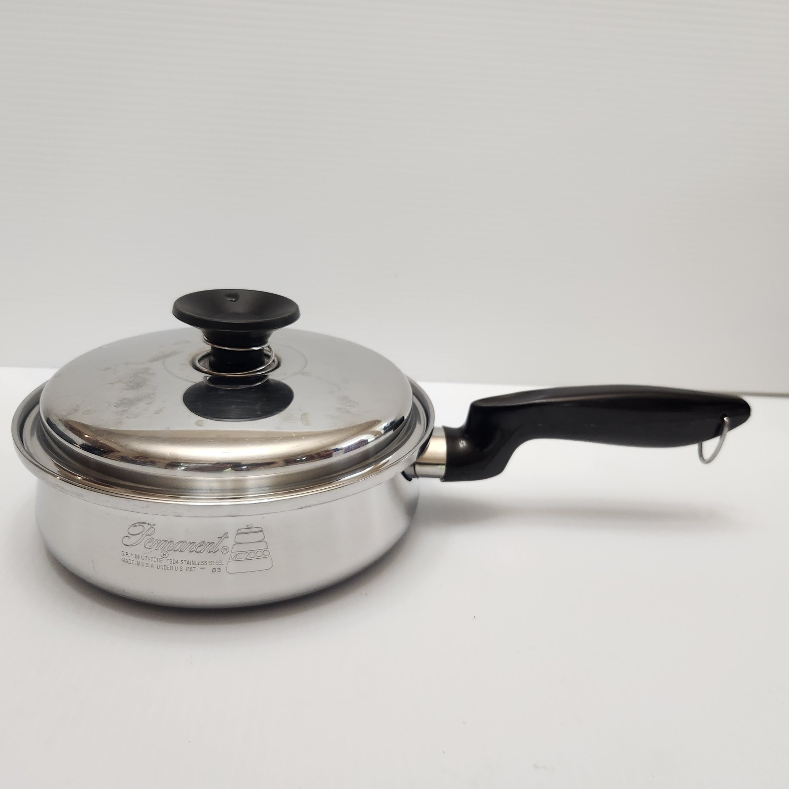 Permanent MC2000 5-Ply Stainless Sauce Pan Steam Control Lid Made USA