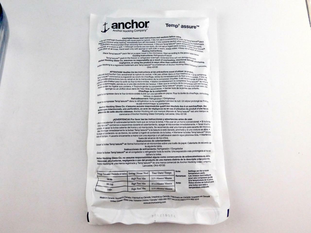 ANCHOR HOCKING 4 PC Bake-N-Take Set Open Box in Package Blue Case