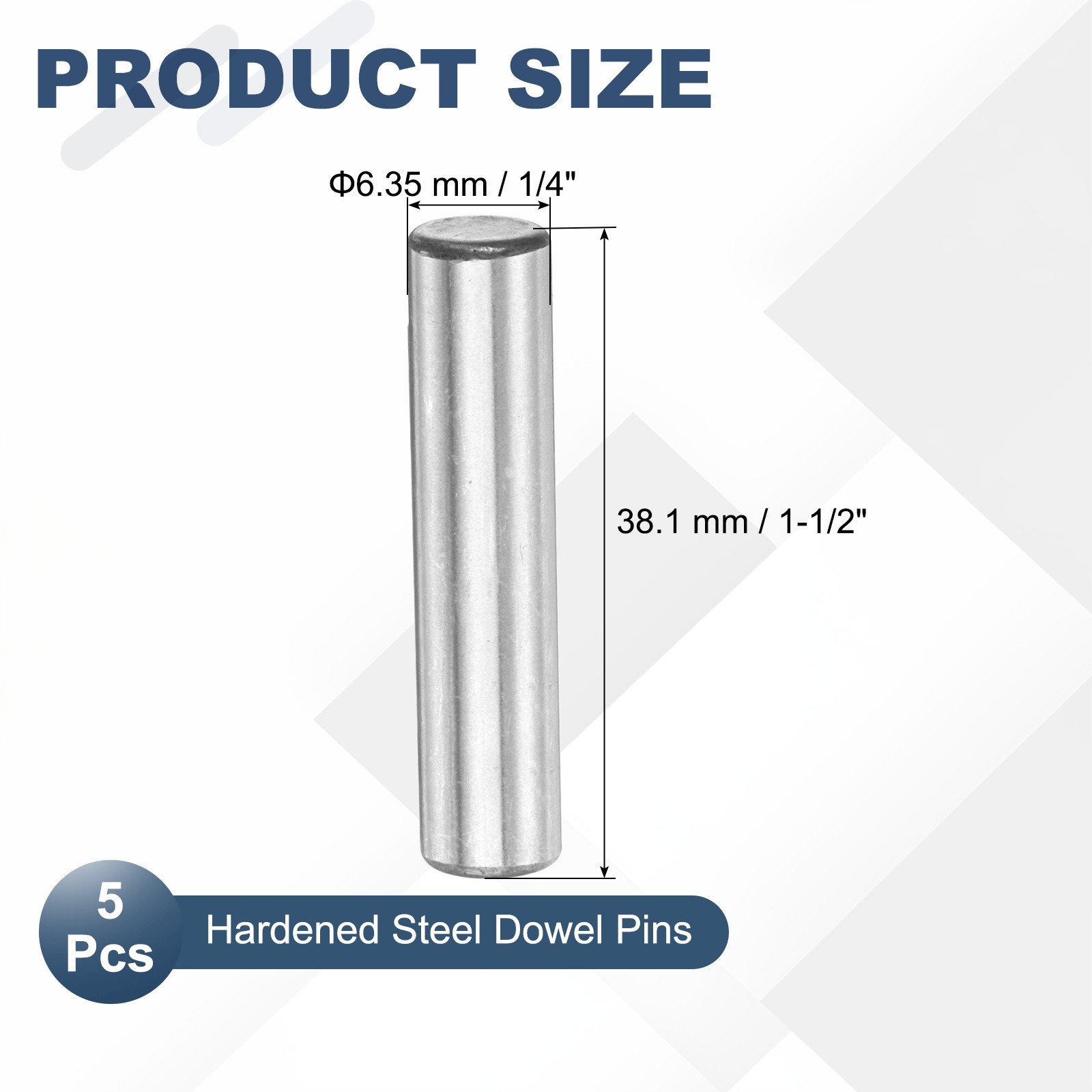 5pcs for Carbon Steel Pini Nut, 1/4″ x 1-1/2″ Steel Rods