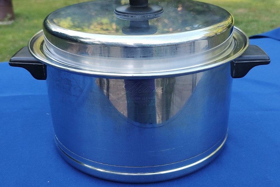 Induction Ready VTG Lifetime 4.5 Qt Stock Pot T304. Stainless Steel With Lid