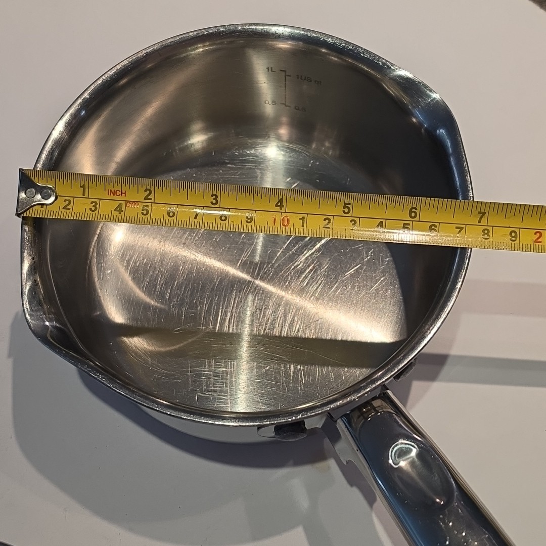 Thomas Rosenthal – Stainless Steel 1 Liter Cook & Pour Saucepan w/ Glass Lid EUC