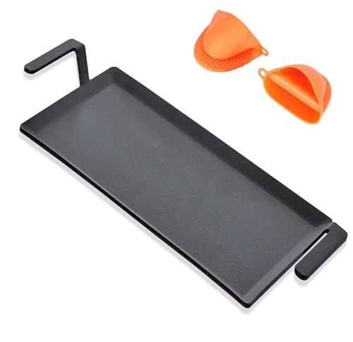 24” Carbon Steel Griddle – Pre-seasoned Heavy Duty Cookware for Double Burner &