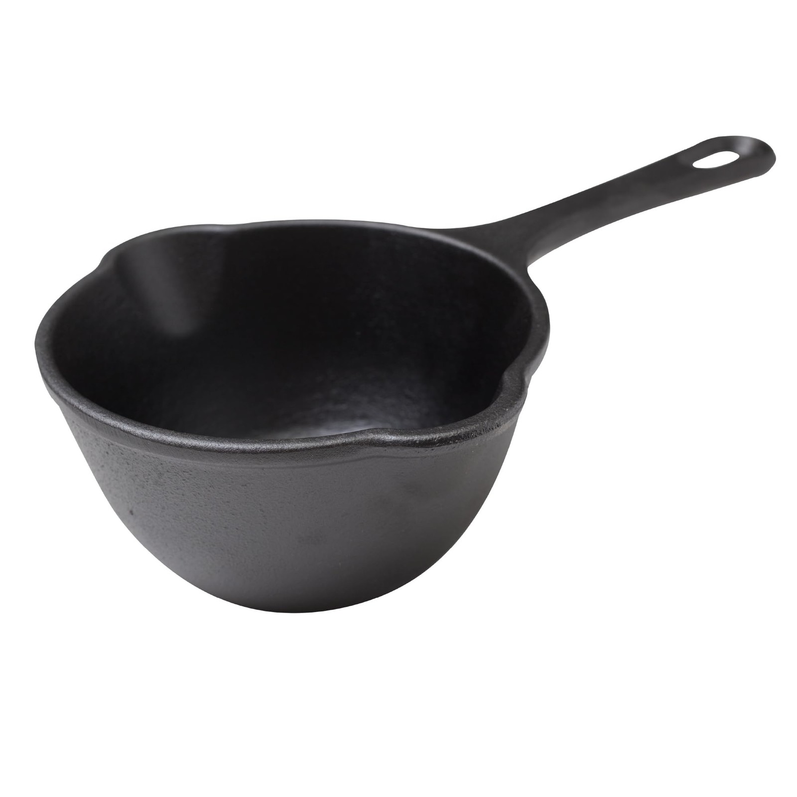 Victoria 0.5~Qt Cast Iron Saucepan, Seasoned, Black