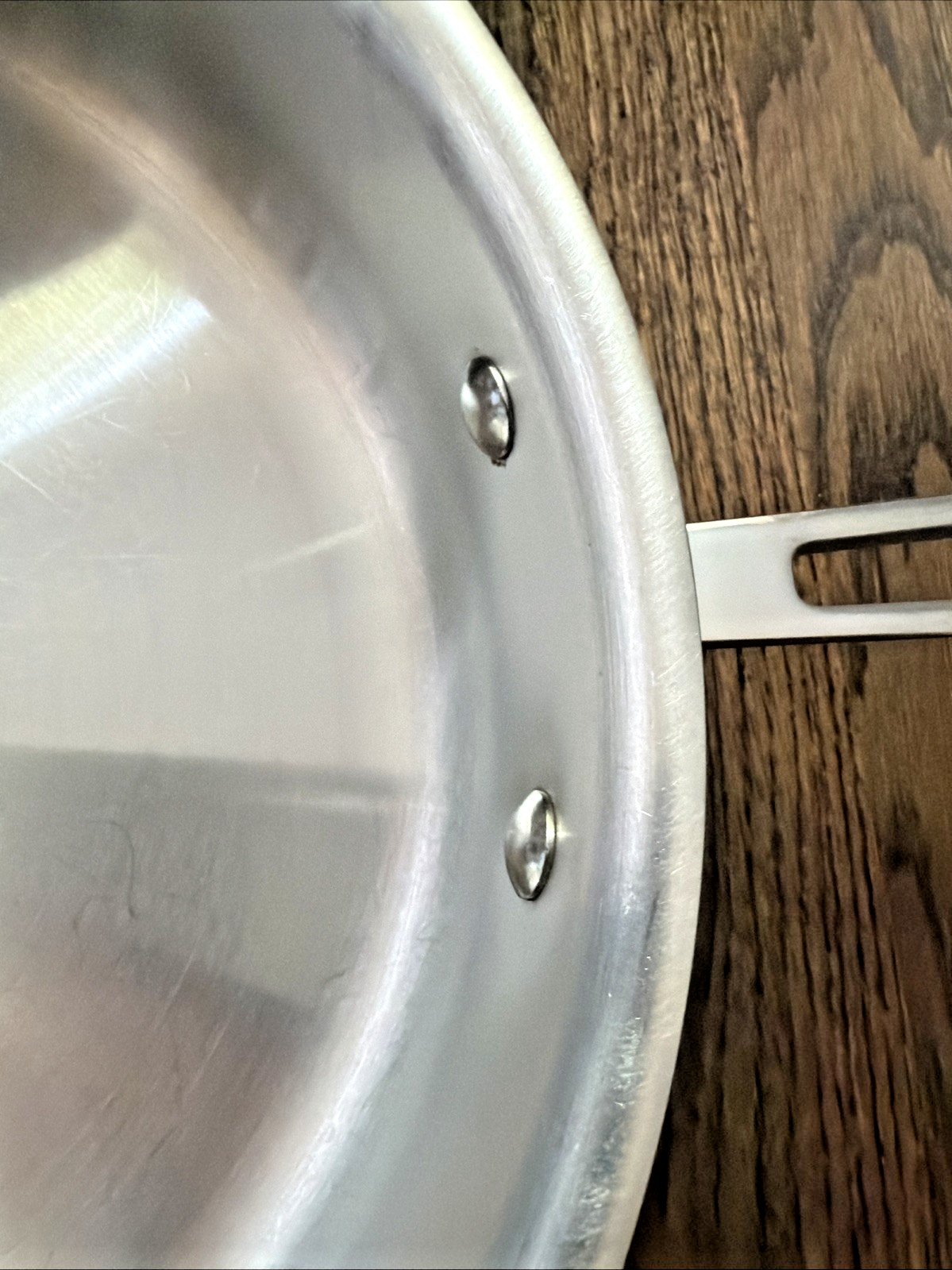 All-Clad Copper Core Saute Pan w/ Lid SS Chef Pan 3 Qt Helper Handle USA