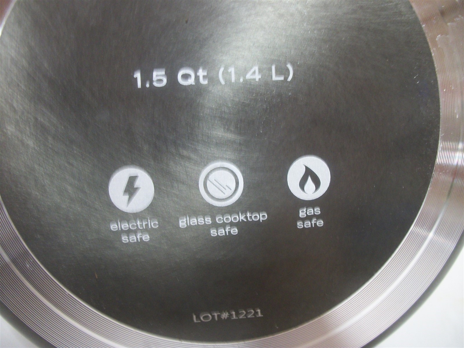 Food Network Saucepans 1 1/2 Qt, 2 1/2 Qt w Glass Lids Non Stick Graphite