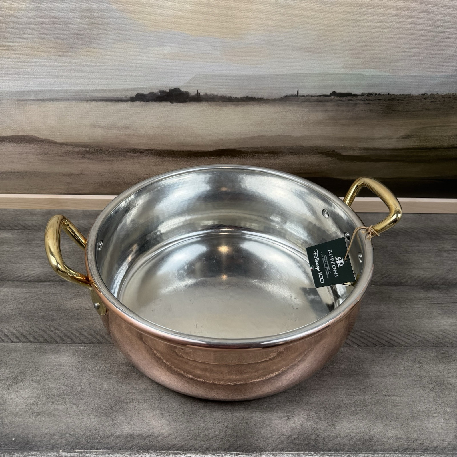 Ruffoni Historia Disney Hammered Copper Braiser WO/ Lid 6-Qt. Tarnished Read OB