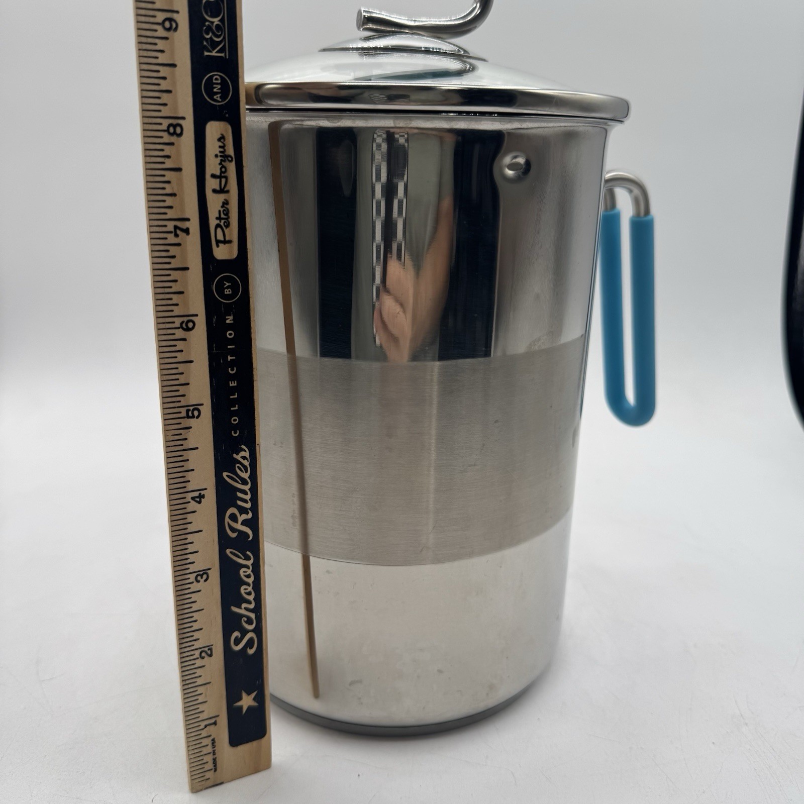 Kuhn Rikon Teal 4th Burner Pot Asparagus steamer Corn Cob Steamer With Basket