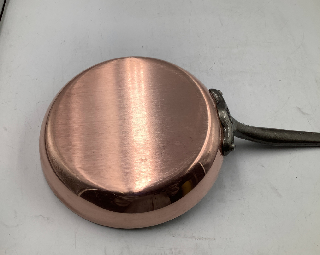 Mauviel M’Heritage M150CI Polished Copper & Stainless Steel Frying Pan, 8.2 In