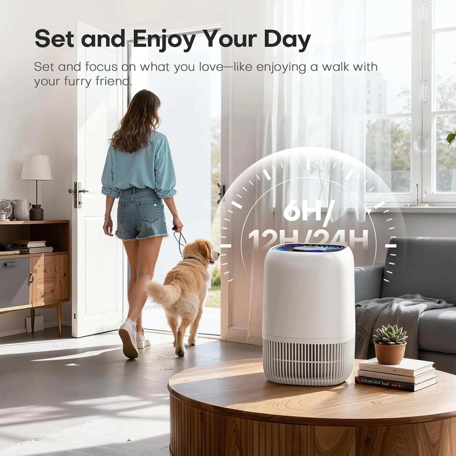 Air Purifiers for Home with H13 True HEPA Filter Up to 1076 Ft² for Pet Hair,