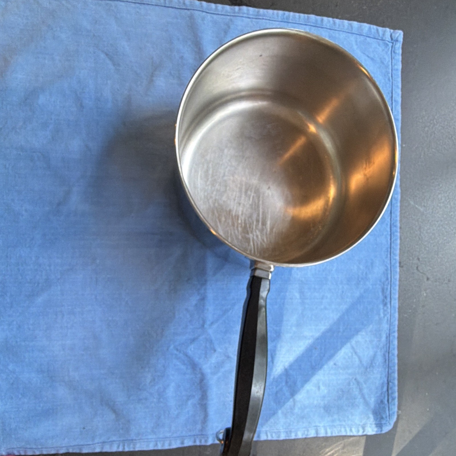 Vintage Farberware Classic 3 Qt Saucepan Stainless Steel, Silver/Black, No lid