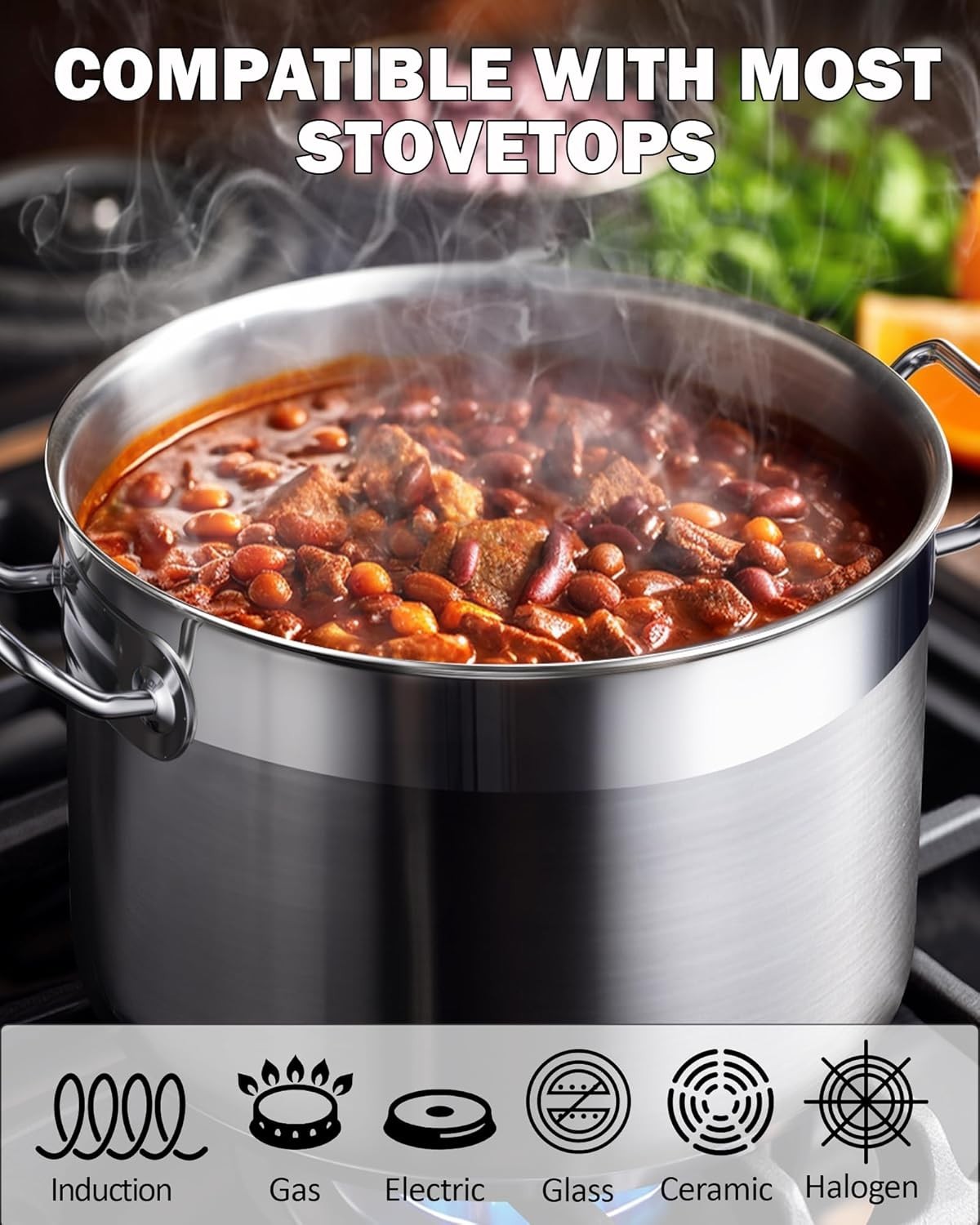 Commercial Grade 20 Quart Stockpot with Lid~-