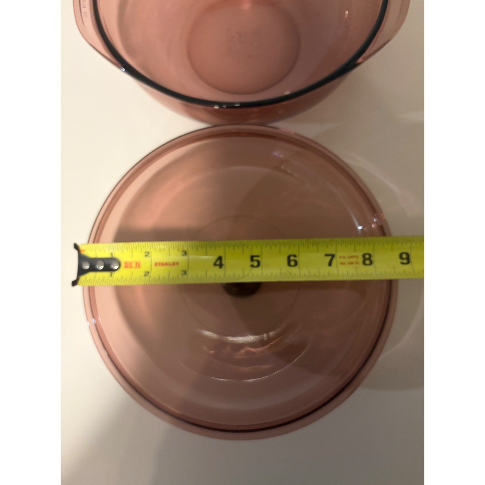 Vintage Pyrex Visions Cranberry 2L Casserole Dish with Lid 624 Round Glass USA