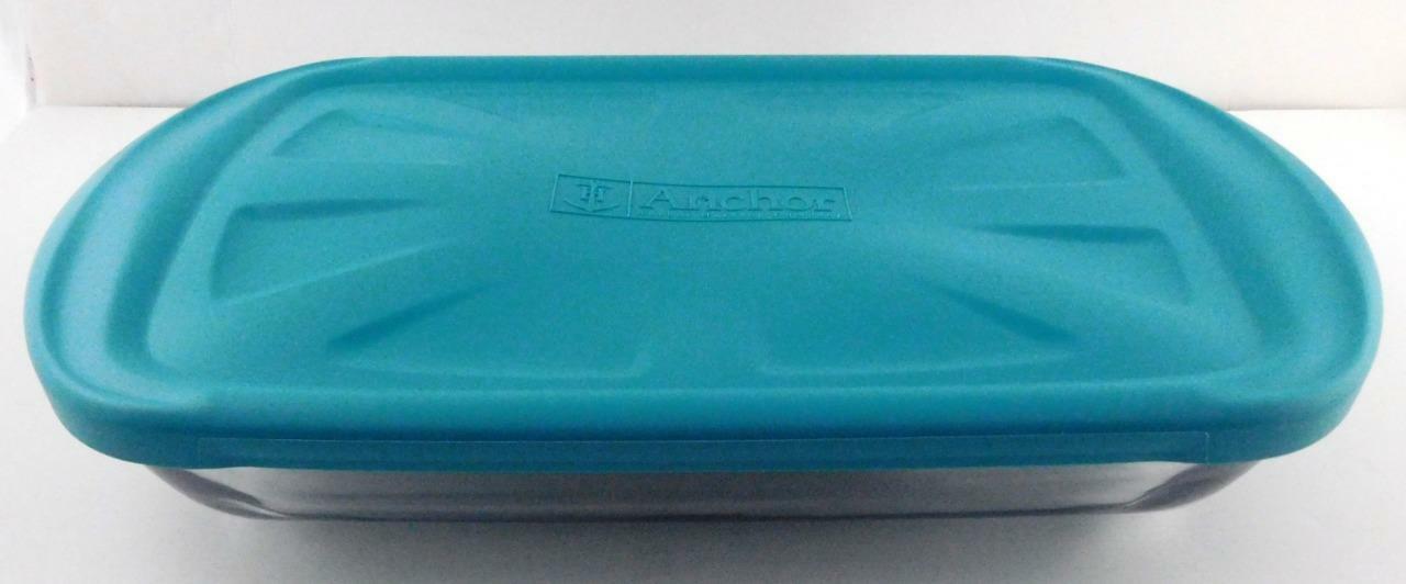 ANCHOR HOCKING 4 PC Bake-N-Take Set Open Box in Package Blue Case