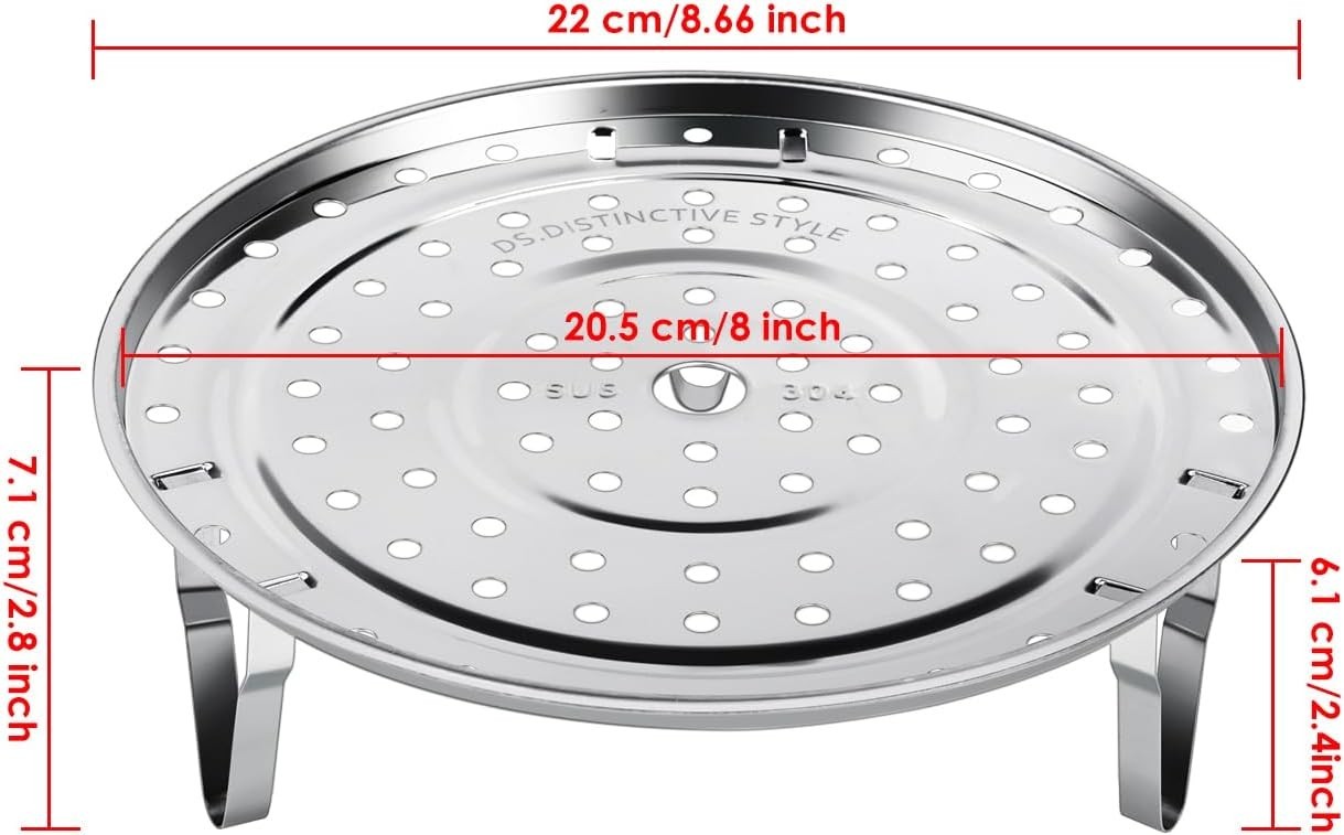 Stainless Steel Steamer Rack for Pressure Cooker 8 Quart Multi-functional Coo…