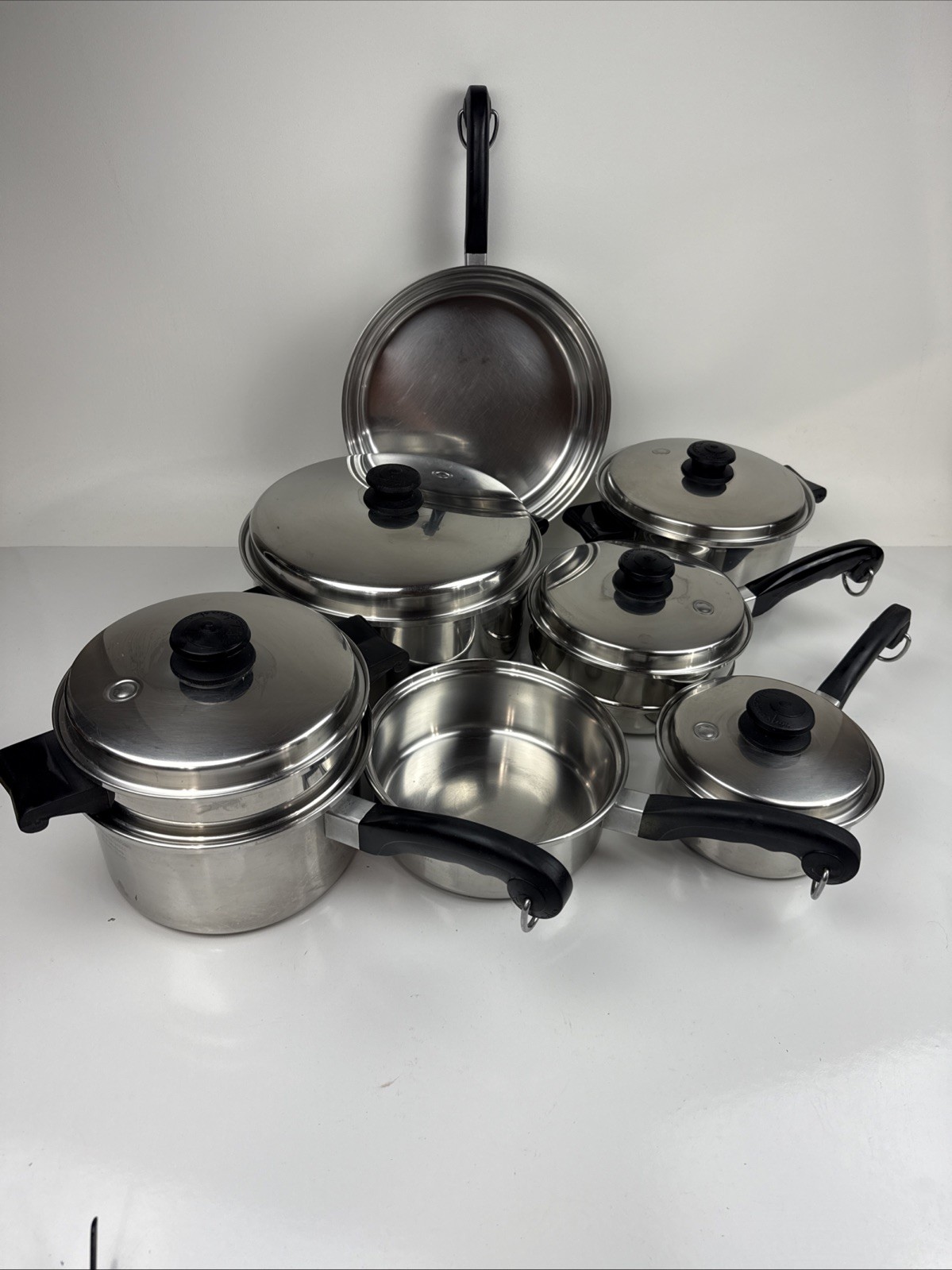 13 pc SALADMASTER 18-8 Tri Clad Stainless Steel Waterless Cookware
