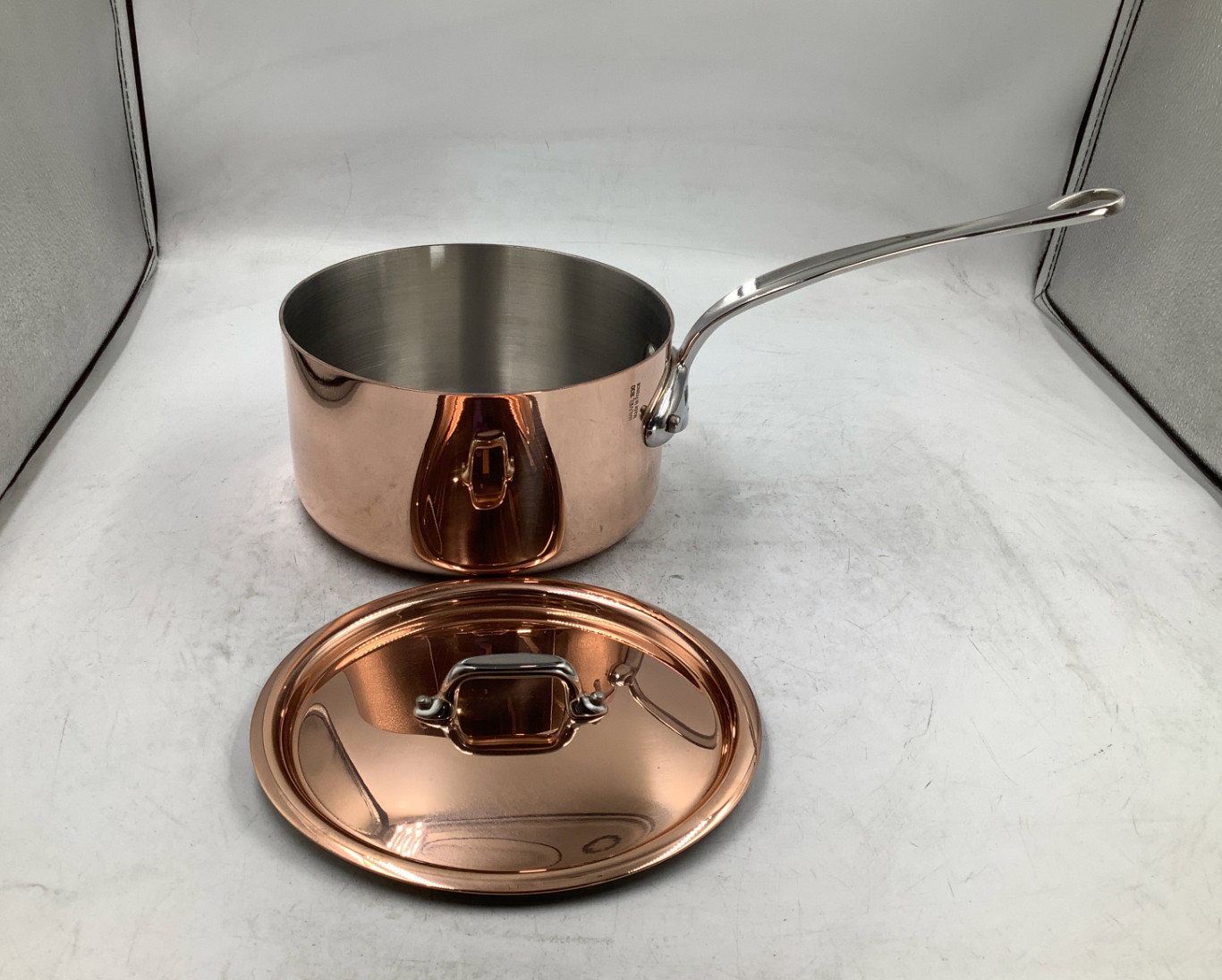 Mauviel M’Heritage 150 S Polished Copper & Stainless Steel Sauce Pan. 1.9 Qt
