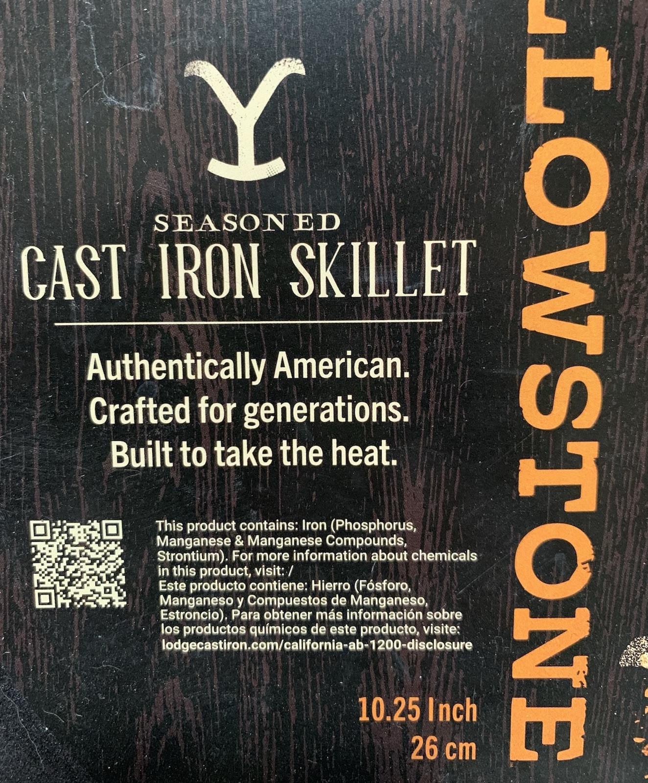 NEW Lodge Yellowstone 10.25in Seasoned Authentic Heavy Cast Iron Skillet
