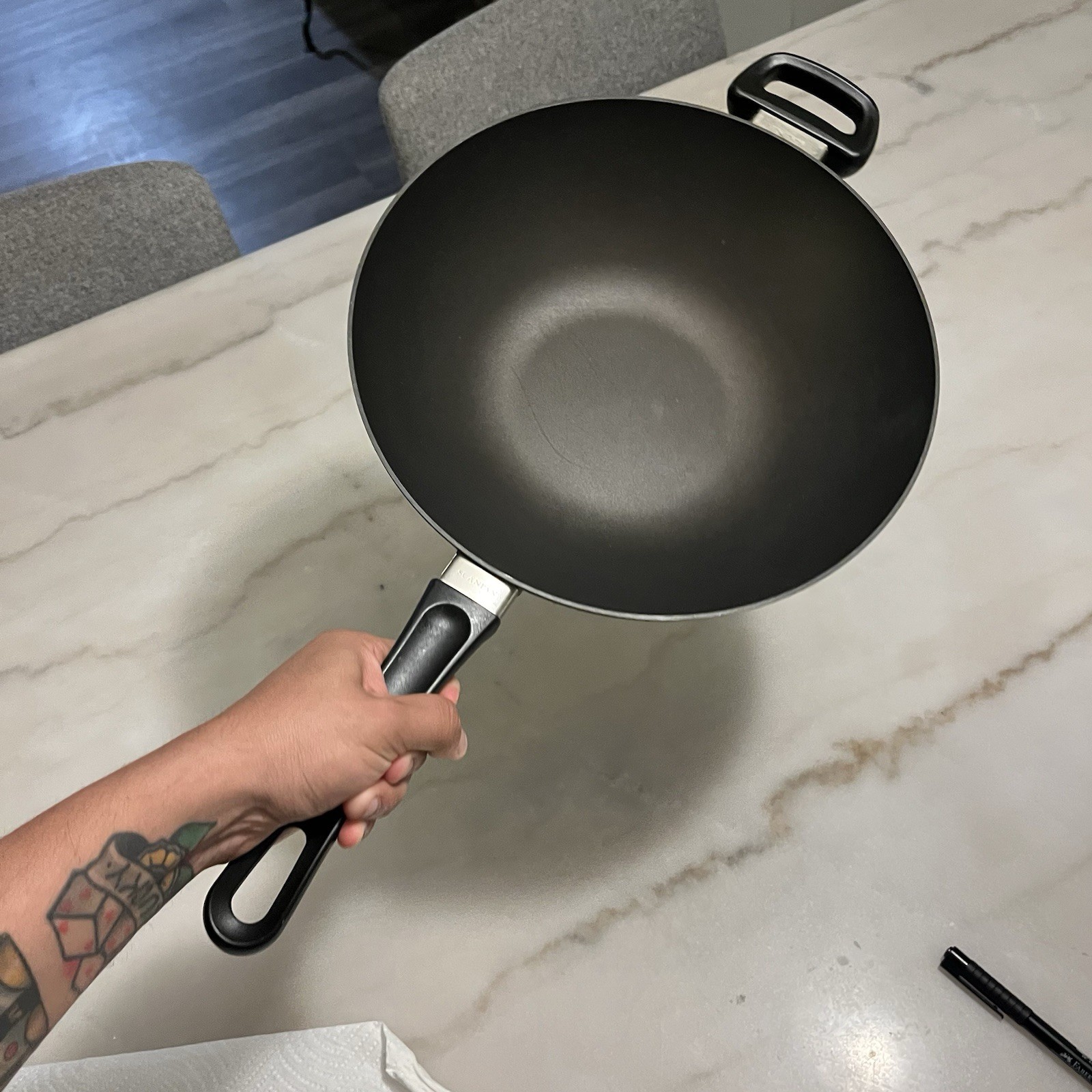 Scanpan Classic 12.5 In Wok Ceramic Titanium Pre-Owned