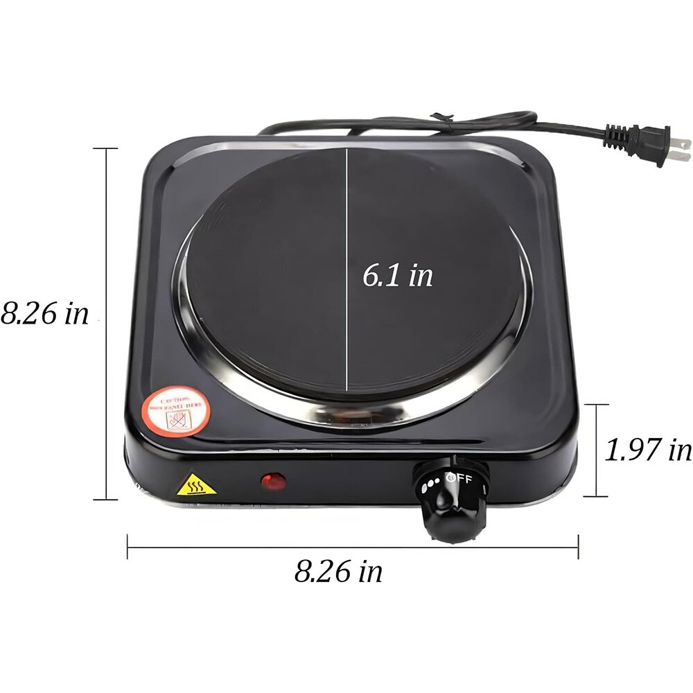 Portable Single Electric Burner Hot Plate Camping Stove 110V Outdoor Cooker