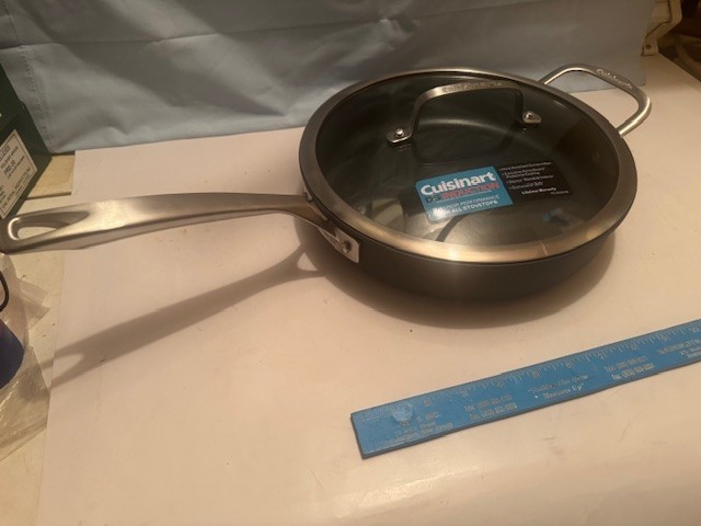 NEW CUISINART 500* F DC INDUCTION + ALL STOVES HARD ANODIZE 3 QT CVD SAUTE PAN